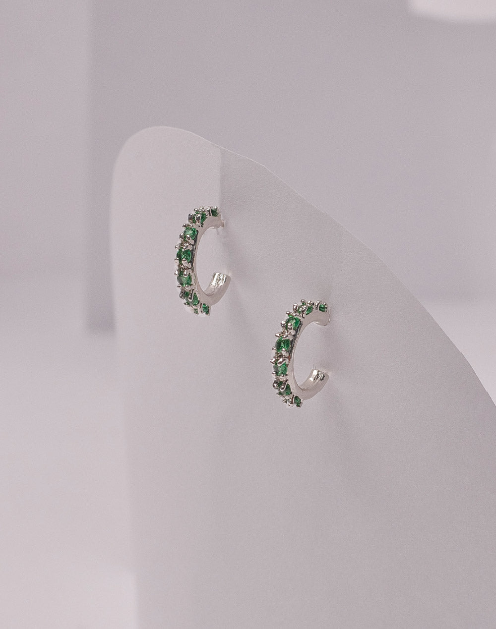 Candongas en Plata 925 Zircón Emerald