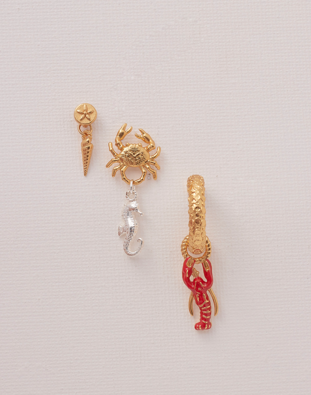 Set de 3 Aretes Langosta