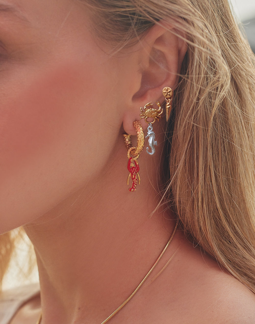 Set de 3 Aretes Langosta