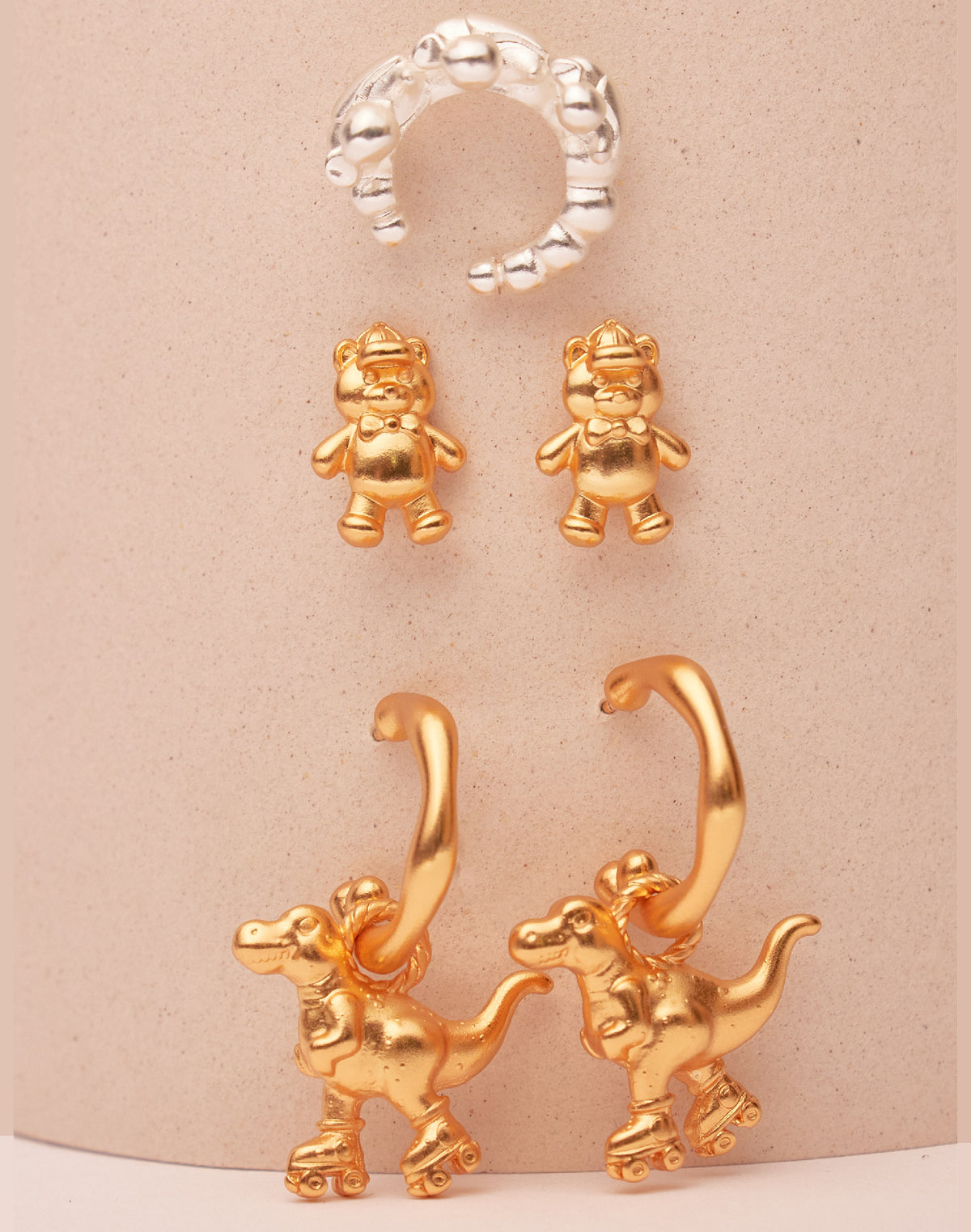 Set de 3 Aretes T-Rex
