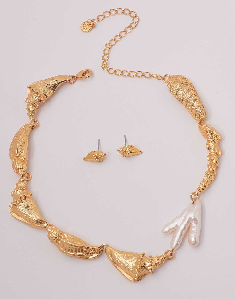Set de Collar + Aretes Caracola