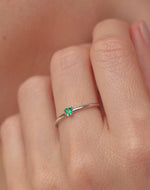 Anillo en Plata 925 Zircón Emerald Love