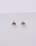 Aretes Mini Abeja Navy