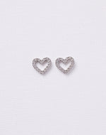 Aretes en Plata 925 Corazón Clear