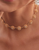 Choker + Aretes Crisantemo