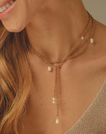 Collar Corbatín de Perlas