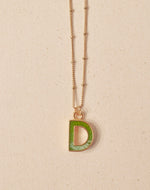 Collar de Letras Musgo