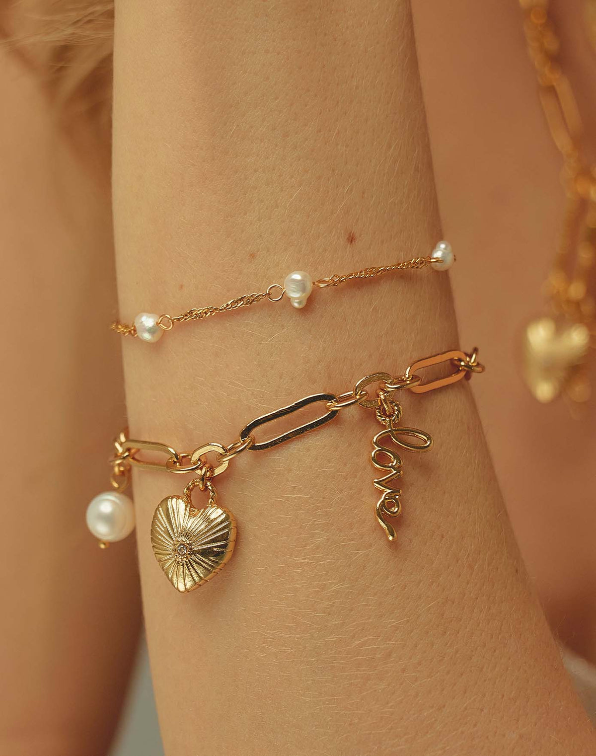Set de 2 Pulseras Love