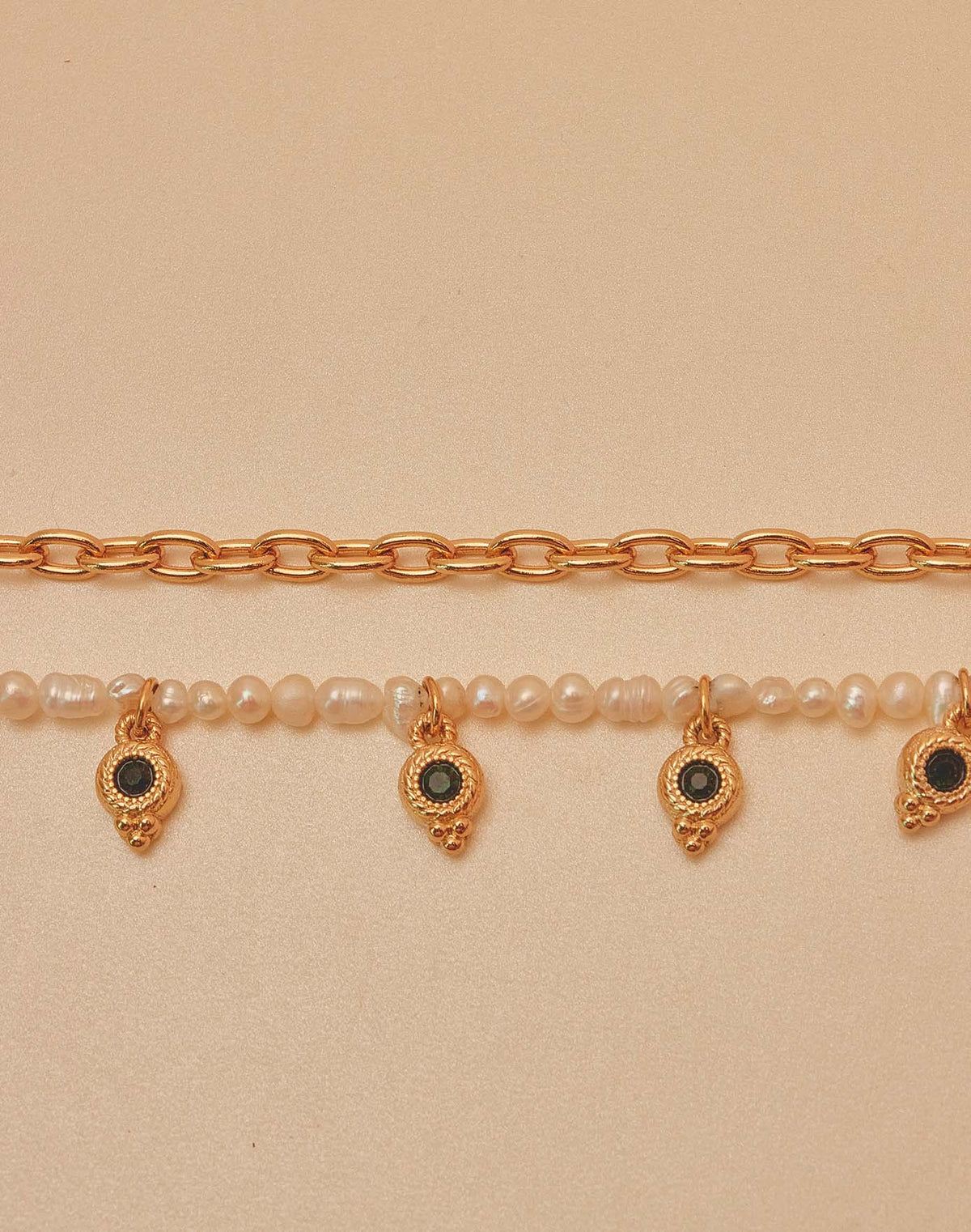 Set de 2 Pulseras Perlas