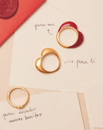 Set de 3 Anillos Corazón de Melón