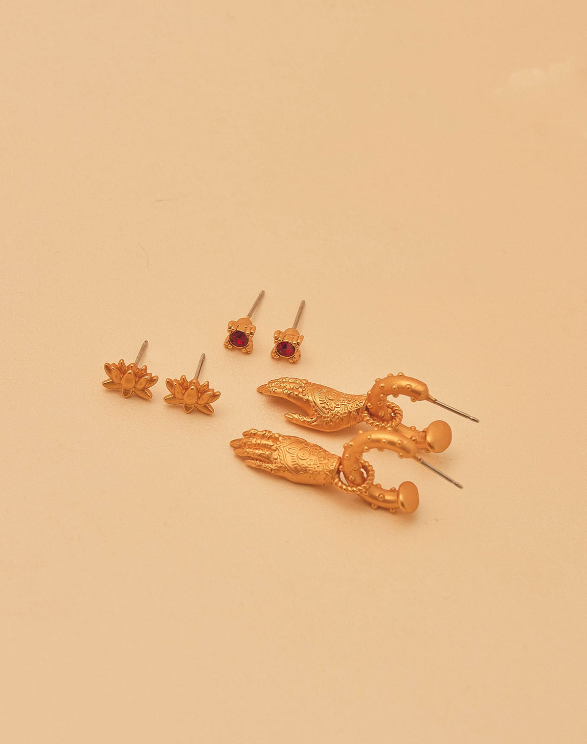 Set de 3 Aretes Lotus