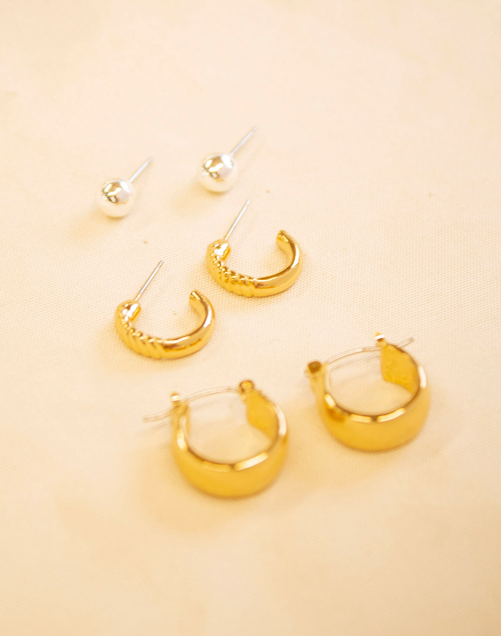 Set de 3 Aretes Mónaco