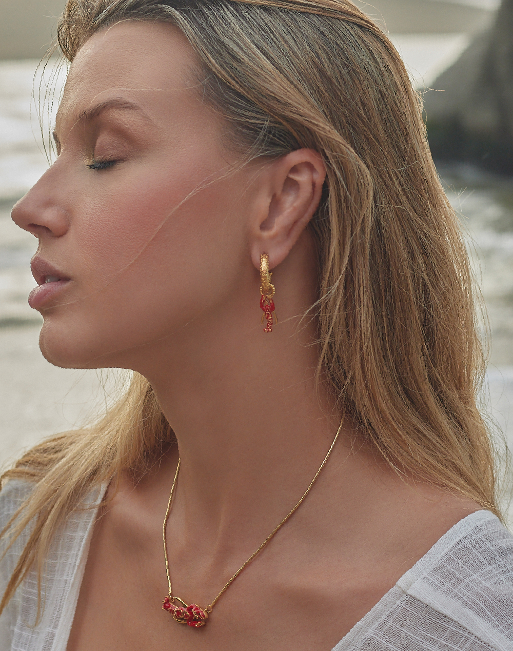 Set de Collar + Aretes Langosta