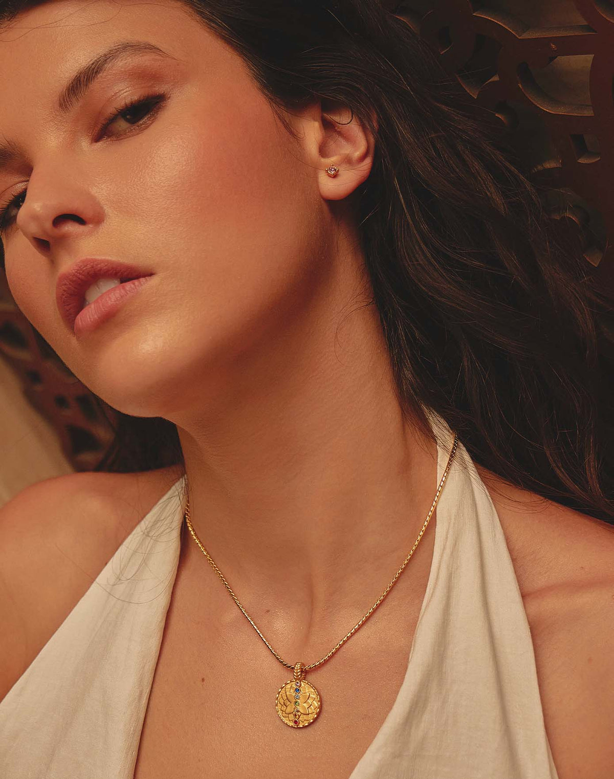 Set de Collar + Aretes Siete Chakras