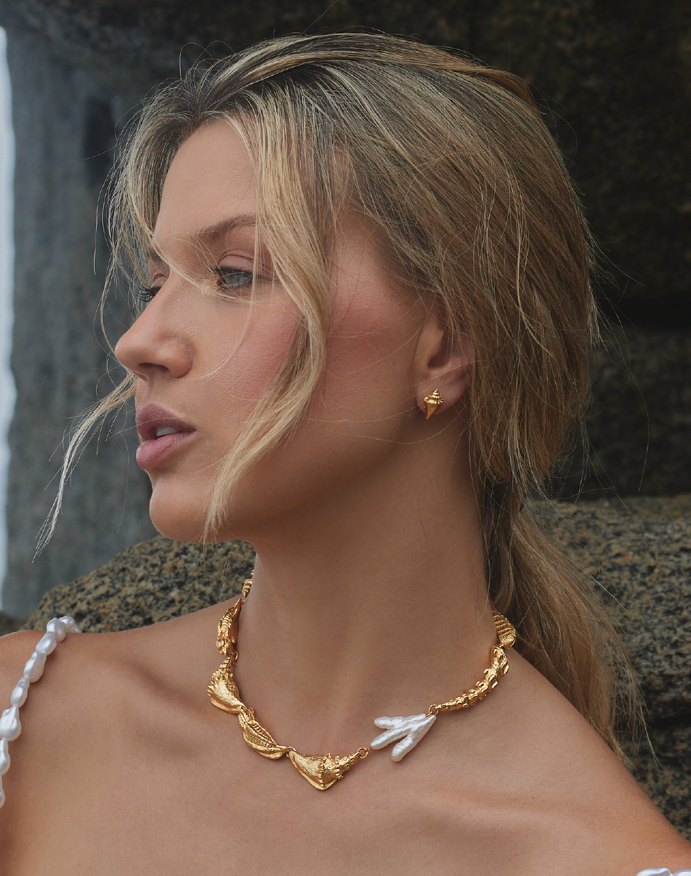 Set de Collar + Aretes Caracola