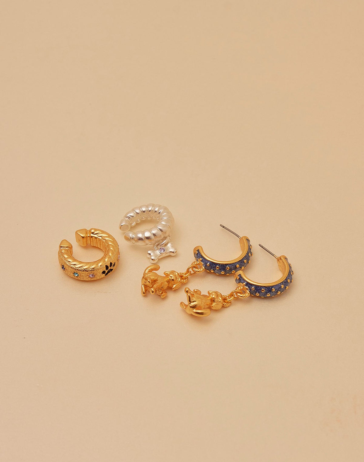 Set de Earcuffs + Candongas Dog